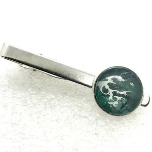 Tie clip pin silver plated 16mm handcrafted